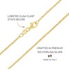 KISPER Gold Cable Link Chain Necklace – Gold-Plated 925 Sterling Silver Jewelry for Women & Men with Lobster Claw Clasp – Made in Italy - 3 of 4