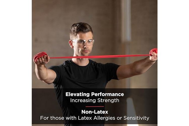 THERABAND Resistance Bands Set, Yellow/Red/Green, Beginner, Non-Latex, 2 of 6