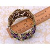 Alilang Vintage-Inspired Floral Filigree Cuff Bracelet with Multicolor Crystal and Enamel Accents - 2 of 3