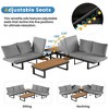 Sapphtopaz Patio Furniture Set Outdoor Rope Loveseat Patio Chairs with Cushions Rectangle Coffee Table for Garden, Backyard, Outdoor - 2 of 4