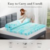 INFURNIC Mattresses Memory Foam Cooling Gel Mattress Bed Topper For Back Pain, King Size, Skin Friendly, White And Blue, 76"*80"*3" - 4 of 4