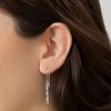 Pure Collection by Ross-Simons 0.10 ct. t.w. Diamond Linear Drop Earrings in Sterling Silver - 2 of 4
