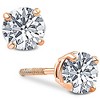 Pompeii3 3/4ct Diamond Studs Screw Back 14K Rose Gold - 2 of 3