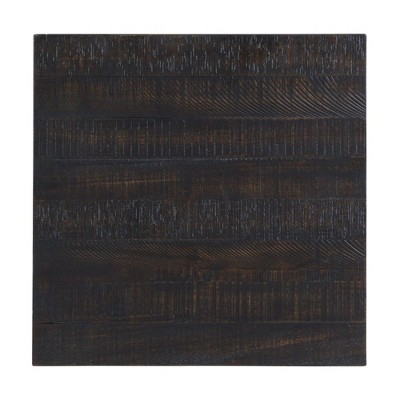 Espresso Brown Square Wood End Table with Drawer