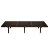 LeisureMod 72" Mid-Century Slatted Wood Entry Bench, Dark Walnut - 4 of 4