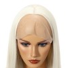 Unique Bargains Women's Long Straight Hair Lace Front Wigs with Wig Cap 24" 1PC - 4 of 4