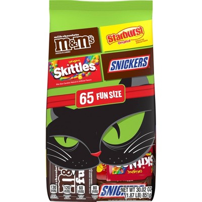 Mars - Snickers M&Ms Starburst Skittles Milky Way Halloween Variety Bag - 30.02oz/65ct
