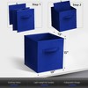 Sorbus 13 Inch 8 Pack Sturdy Collapsible Fabric Storage Cubes with Handle - for Organizing Clothes, Toys, Books, Shelves & more - 3 of 4