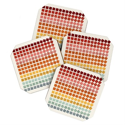 4pk Showmemars Squares Rotation Coasters - society 6