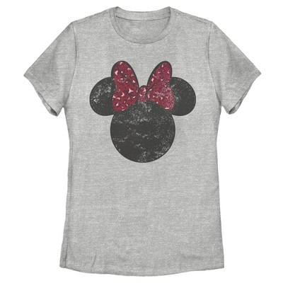 Women's Mickey & Friends Minnie Mouse Logo Distressed T-Shirt