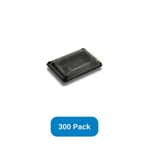 StalkMarket 7"x5" Compostable Tray with Lid PLA - Case of 300 - 1 of 2