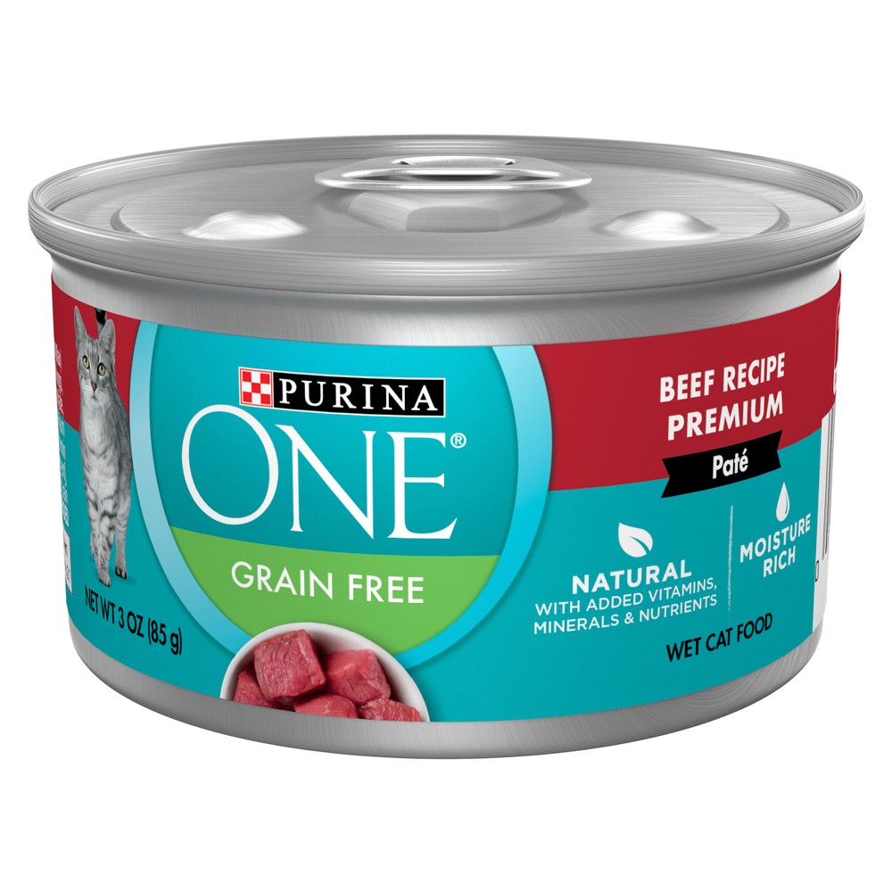 Photos - Cat Food Purina ONE Grain-Free Beef Wet  - 3oz 