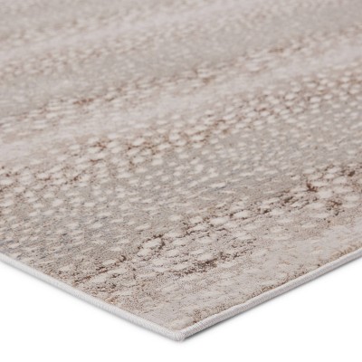 Catalyst Light Gray and Rose Gold Animal Print Wool Rug
