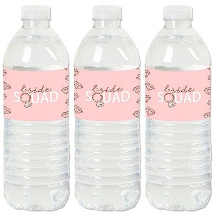 Big Dot of Happiness Bride Squad - Rose Gold Bridal Shower or Bachelorette Party Water Bottle Sticker Labels - Set of 20 - 1 of 4