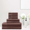 Premium Cotton Herringbone Medium Weight Bathroom Towel Set by Blue Nile Mills - 2 of 4
