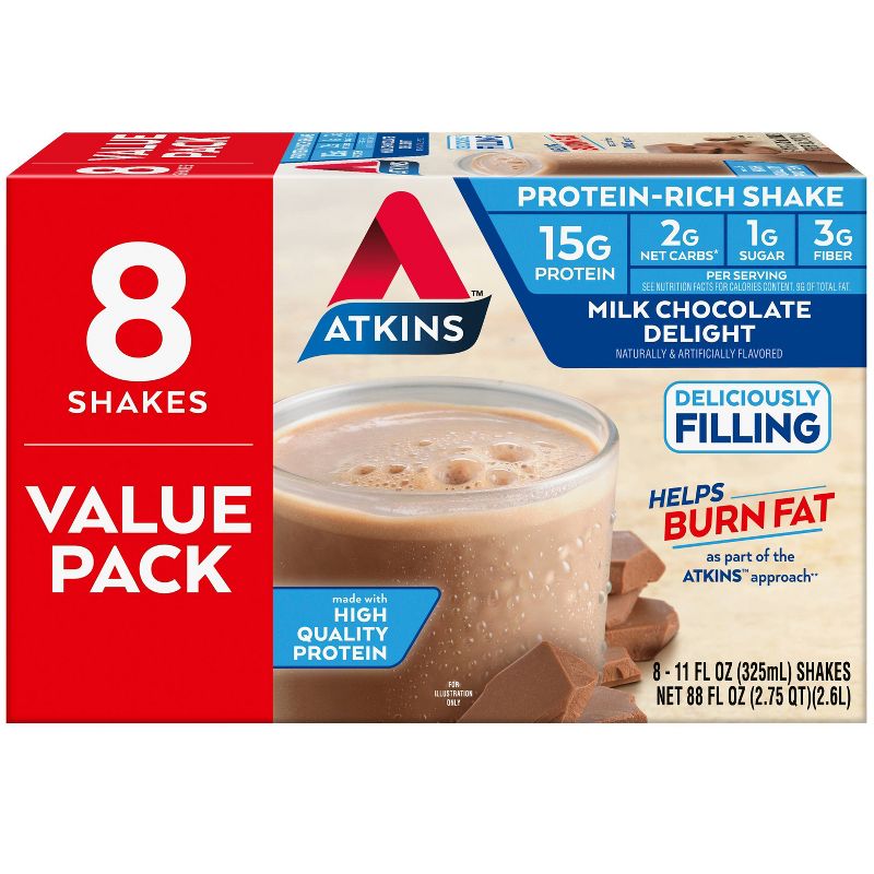 Atkins Nutritional Shake - Milk Chocolate Delight, 1 of 12
