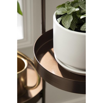 Bronze 4-Tier Modern Metal Plant Stand
