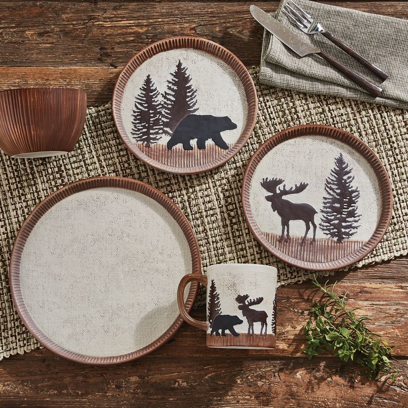 Park Designs Brown Wilderness Trail Moose Salad Plate Set of 4, 2 of 4