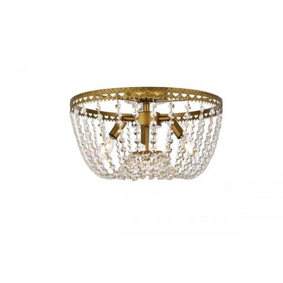 Elegant Lighting Kylie 16 inch flush mount in brass