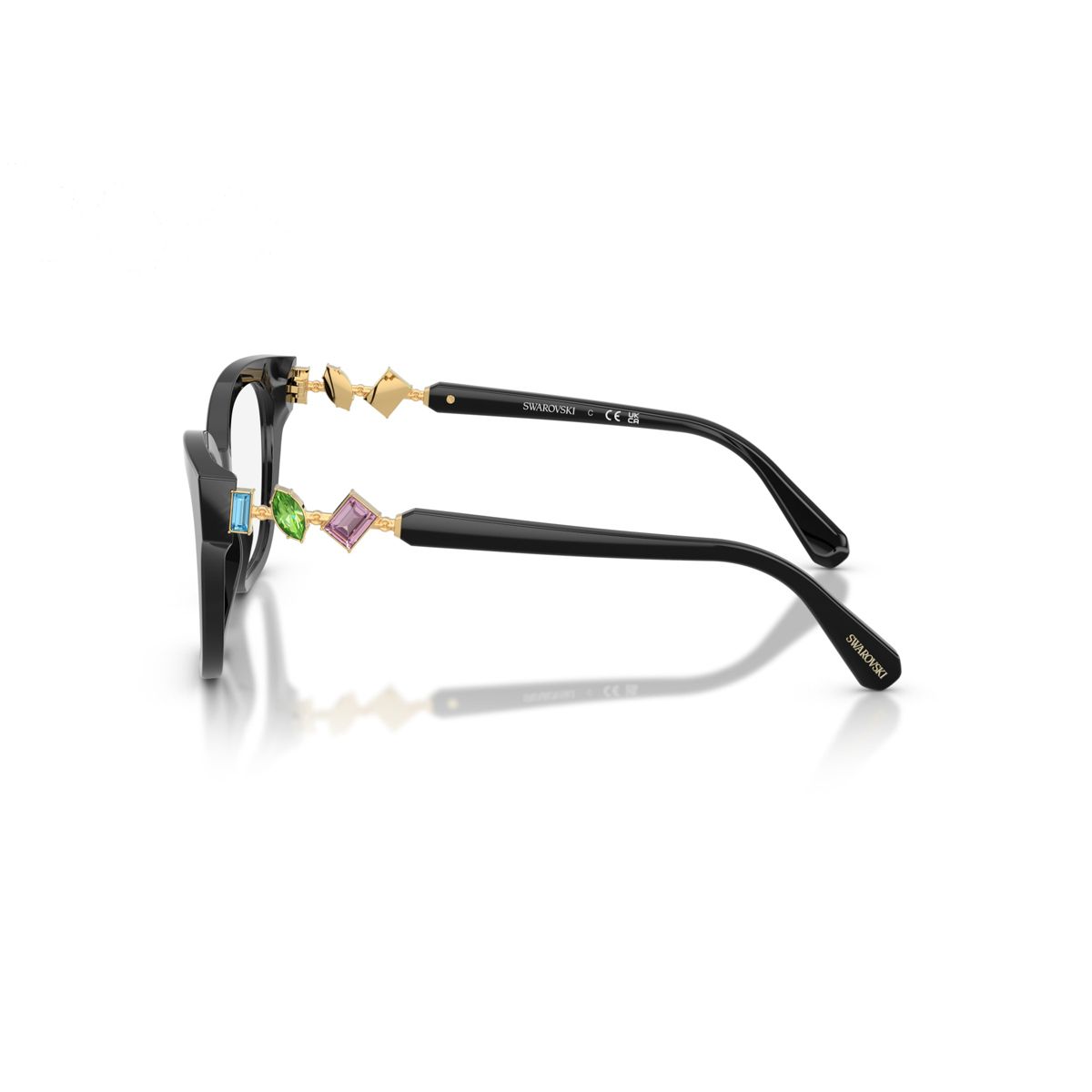 Swarovski SK2048 52mm Woman Square Eyeglasses Demo Lens Lens - thumbnail 3