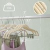 30-Pack Pants Hangers, 16.7-Inch Long Velvet Hangers with Adjustable Clips,  Heavy-Duty, Non-Slip Skirt Hangers, Velvet Pants Hangers - 4 of 4