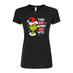 Women's - The Grinch - This Is A Merry As It Gets Fitted Graphic T-Shirt - 1 of 3