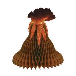 Beistle Tissue Volcano Centerpiece, 15", (2/Pkg) Multicolored - 1 of 4