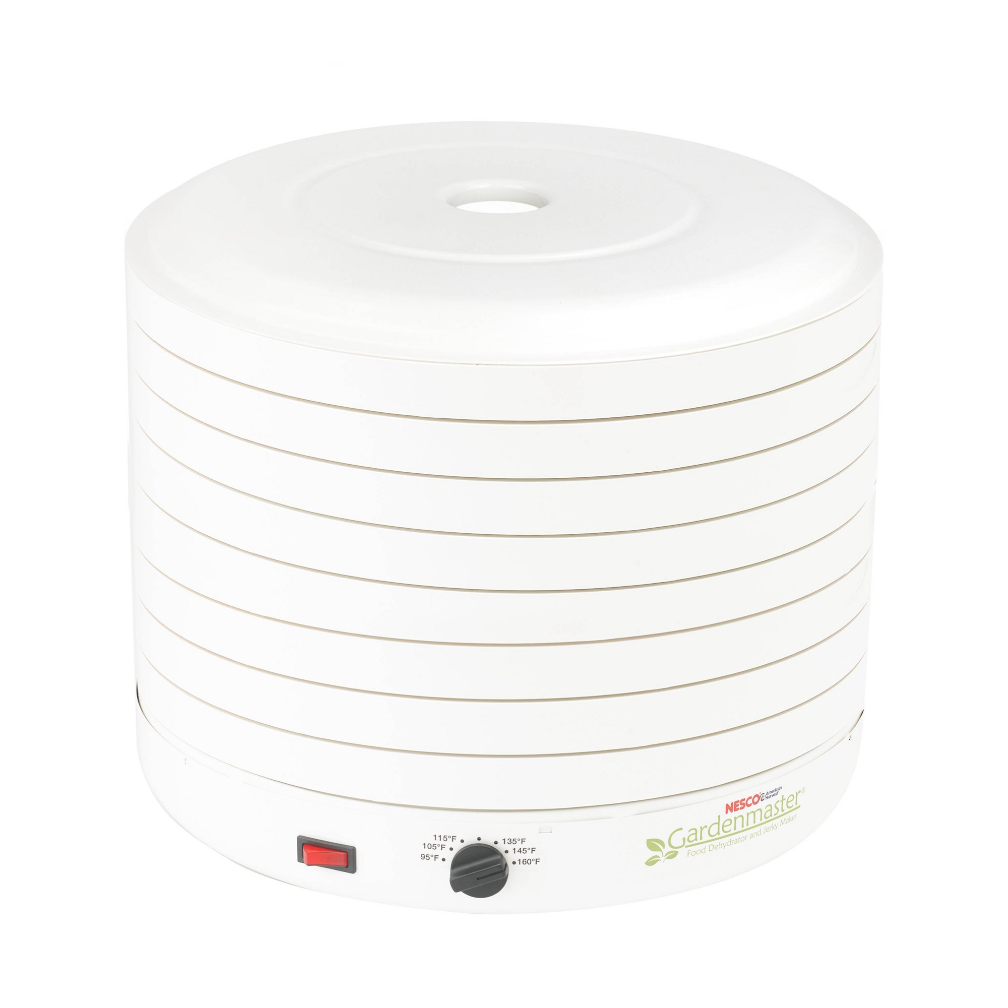 NESCO American Harvest Gardenmaster 8 Tray Dehydrator: Adjustable Thermostat, Expandable, 1000W, Dishwasher-Safe Parts