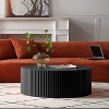 NicBex Modern 35.43" Round Coffee Table with Relief Design for Living Room and Office - 4 of 4