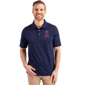 Los Angeles Angels Cutter & Buck Advantage Tri-Blend Space Dye Mens Polo - Dark Liberty Navy - Large - 1 of 1