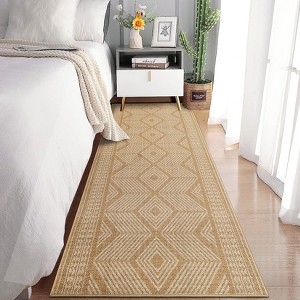 COZONY Washable Area Rug Modern Geometric Floor Carpet Soft Textured Neutral Rug Non-Slip,Stain-Resistant Low Pile Throw Rugs for Living Room,Bedroom - 1 of 4