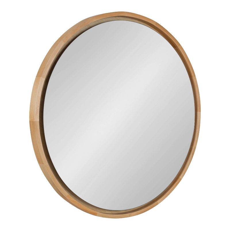 30&#34; Evans Round Wall Mirror Natural - Kate &#38; Laurel All Things Decor, 1 of 8