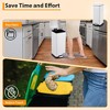 8 Gallon Kitchen Trash Can, Stainless Steel Rectangular Rubbish Bin with Removable Inner Bucket, 30 Liter Step Recycling Bin with Soft Close Lid - 2 of 4