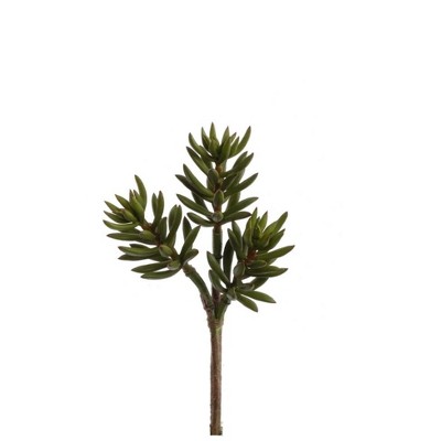 Floral Home 13" Succulent Spray with 3 Branches - 6-Piece