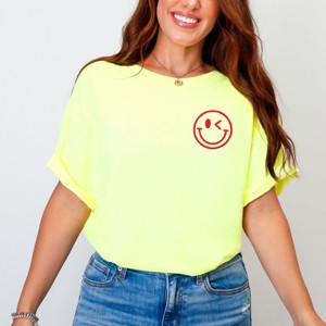 S.W.Smiley Fishing Club Anchor - Women's Garment Dyed Graphic T-Shirt - 1 of 4