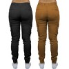 Jump Start Women's Loose  Fit  Cotton Flex Stretch Cargo Jogger Pants-2 Pack - 3 of 3
