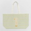 Sunnylife Kids Canvas Beach Bag - Duck Sage Stripe - Tote, Washable, Outdoor - 3 of 4