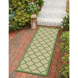 Unique Loom    Outdoor Trellis Moroccan Area Rug - 1 of 4