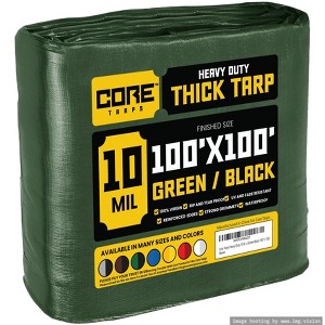 Core Tarps Heavy Duty 10 Mil Tarp Cover, UV Resistant, Rip Proof for Roof, Camping, Patio, Pool, Boat - 1 of 4