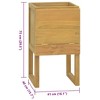 vidaXL Bathroom Cabinet Natural Teak Solid Teak Wood Medium - 4 of 4