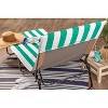 Design Imports Bright Aqua Stripe Lounge Chair Beach Towel With Top Fitted Pocket 26X82 - 4 of 4