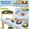 Kids Wooden Mud Kitchen Playset - 39.3" Outdoor Pretend Play with Clear Planter, Removable Sink & Chalkboard (Ages 3+) - 3 of 4