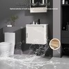 KTMBDW Floating Bathroom Vanity with Sink, Single Sink Wall Mounted Bathroom Vanity, White Ceramic Basin Top for Small Space - 2 of 4