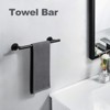 WOWOW 36 in. Stainless Steel Wall Mounted Single Towel Bar in Brushed Nickel - 2 of 4