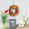 Northlight Mixed Floral Artificial Wooden Spring Wreath - 12.5" - 2 of 4