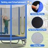Jump Into Fun 7FT Trampoline For Kids With Enclosure, Ladder, Slide, UV Protection Device Easy To Install & Built To Last Hexagon Trampoline - 4 of 4