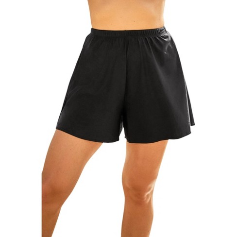 Swim 365 Women's Plus Size Loose Swim Short With Built-in Brief, 30 - Black  : Target