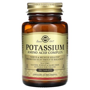 Solgar Potassium Amino Acid Complex, 100 Tablets - Nerve & Muscle Health - Promotes Electrolyte Balance - Non-GMO, Vegan, Gluten Free, Dairy Free, - 1 of 2