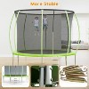 10FT Trampoline with Safety Enclosure & Ladder, ASTM Approved Outdoor Trampoline for Kids and Adults, 440LB Capacity - 3 of 4