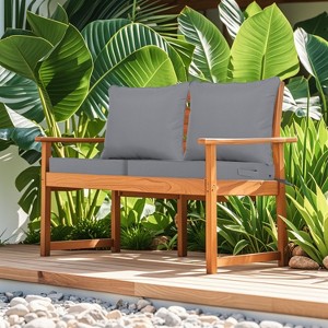 24x24 Inch Outdoor Deep Seat Cushion Set - Waterproof Fade-Resistant Patio Furniture Cushions with Removable Covers - 1 of 4